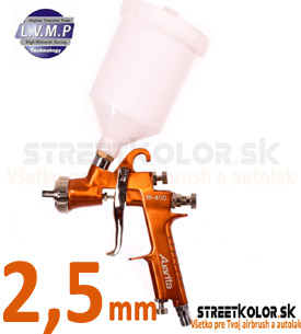 Striekacia pištoľ Auarita W-400 2,5mm LVMP, spotreba vzduchu 156-269l/min.