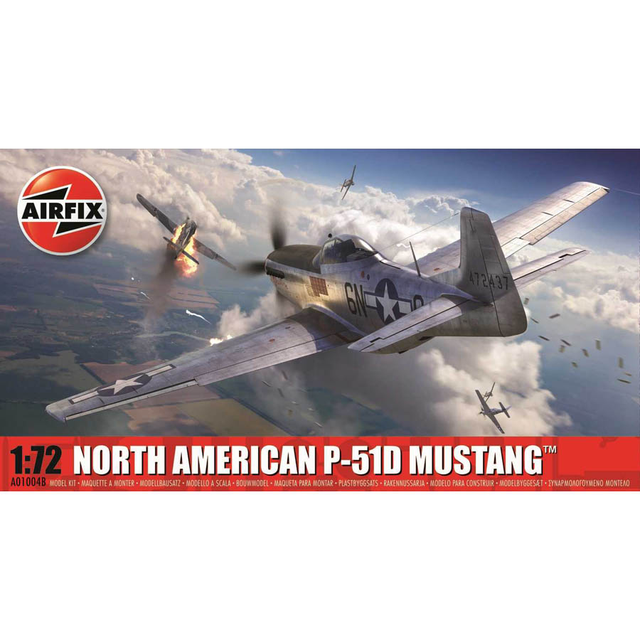 Airfix North American P-51D Mustang Model Set lietadlo 1:72, 53 dielov