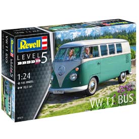 Revell VW T1 Bus Model kit Auto 1:24, 146 dielov