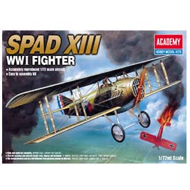 Academy WW1 SPAD XIII Model Set lietadla 1:72, 26 dielov