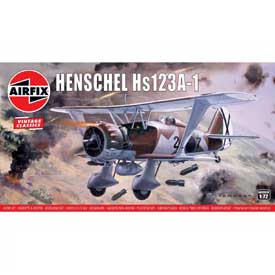 Airfix Henschel Hs123A-1 Model Set lietadlo 1:72, 38 dielov