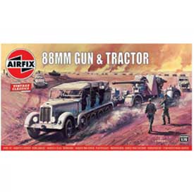 Airfix 88mm Flak Gun & Tractor Model Set prepravníka 1:76, 114 dielov