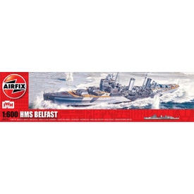 Airfix HMS Belfast Model Set lode 1:600, 250 dielov