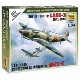 Zvezda Wargames (WWII) Soviet Fighter LaGG-3 Model Set lietadla 1:144, 10 dielov