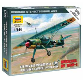 Zvezda Wargames (WWII) Henschel HS-126B Model Set lietadla 1:144, 14 dielov