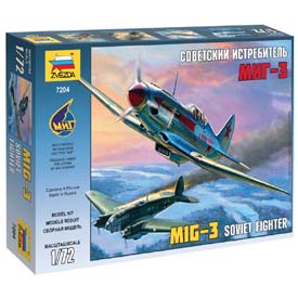 Zvezda Wargames (WWII) MIG-3 Soviet Fighter Model Set lietadla 1:72, 36 dielov