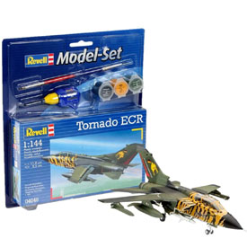 Revell Tornado ERC Model Set lietadla 1:144, 63 dielov + farby + lepidlo +  štetec