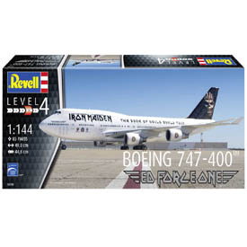 Revell Boeing 747-400 IRON MAIDEN ED FORCE ONE Model Set lietadlo 1:144, 85 dielov