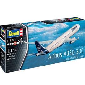 Revell Airbus A330-300 "LUFTHANSA NEW LIVERY" Model Set lietadlo 1:144, 108 dielov