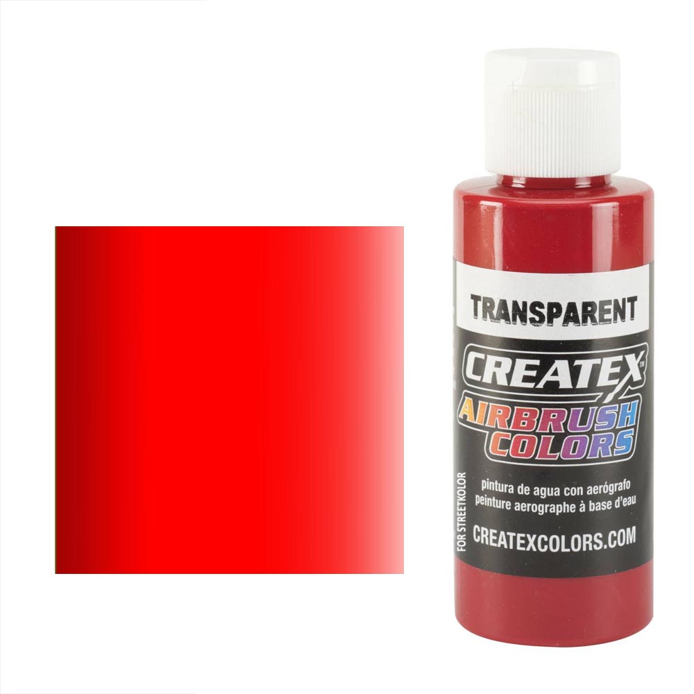 CreateX 5117 Červená priehľadná airbrush farba 60ml
